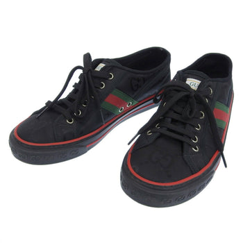 Gucci Shelly Line Gg Canvas Tennis 1977 Off The Grid Shoes Black 6 629242 H9H70 1072
