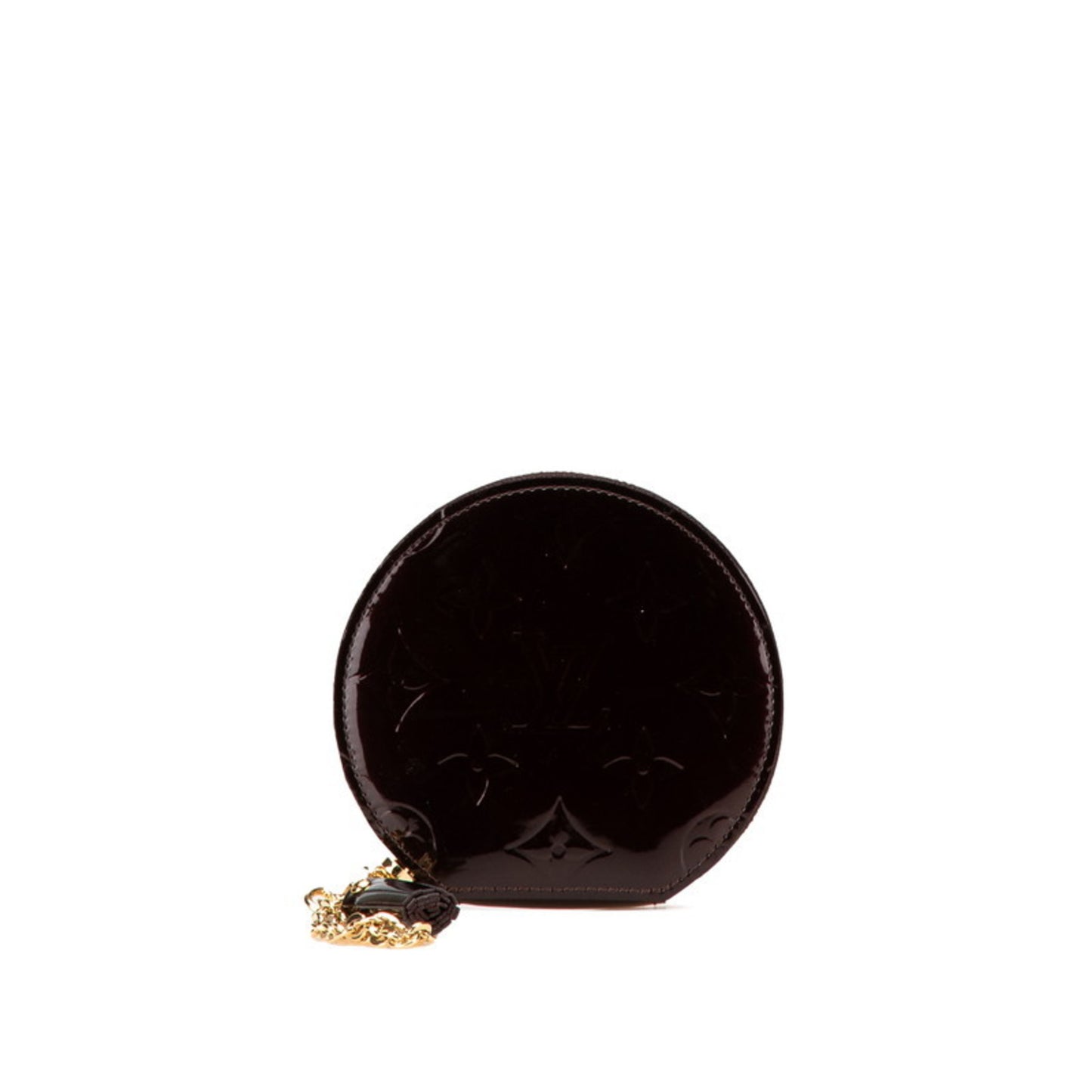Louis Vuitton Monogram Vernis Portemonnay Chapeau Coin Case M91413 Amaranth Patent Leather