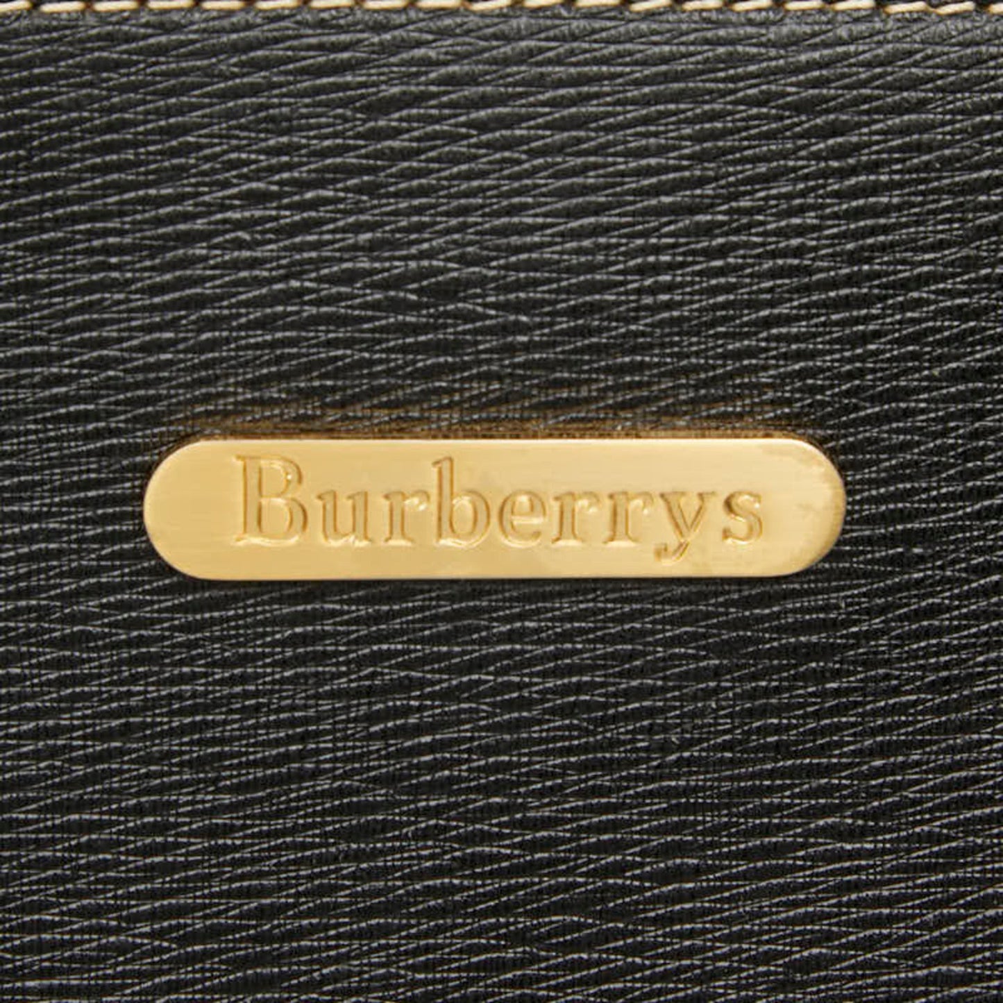 Burberry Nova Check Handbag In Black Leather