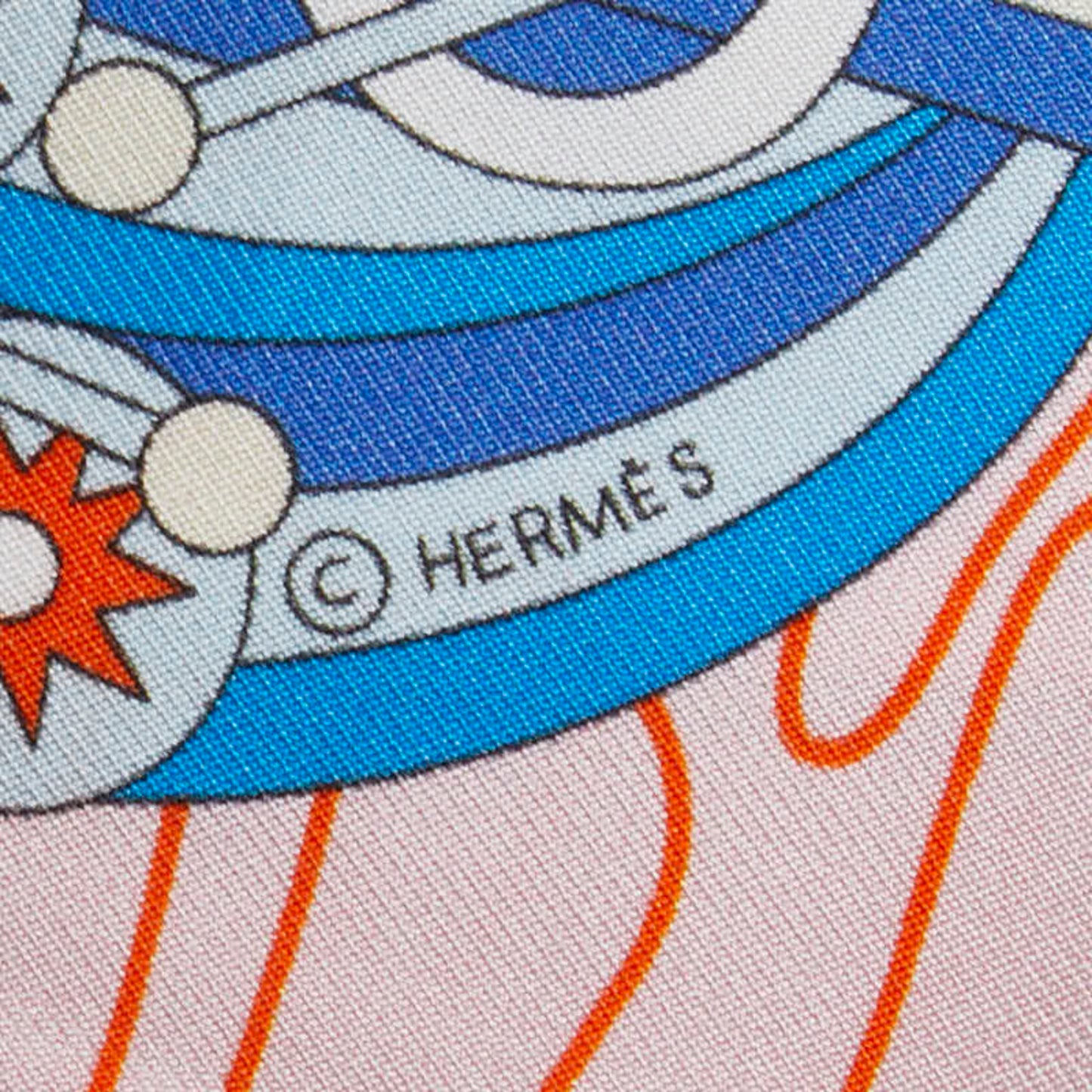 Hermes Twilly Odyssey Scarf Muffler Light Pink Multicolor