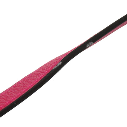 Hermes Leather Neck Strap With Raspberry Y Stamp