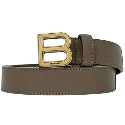 Balenciaga Belt Ec-24401 Beige 640828 1212 S 501523 80 Waist 84Cm Leather Balenciaga Buckle 30Mm