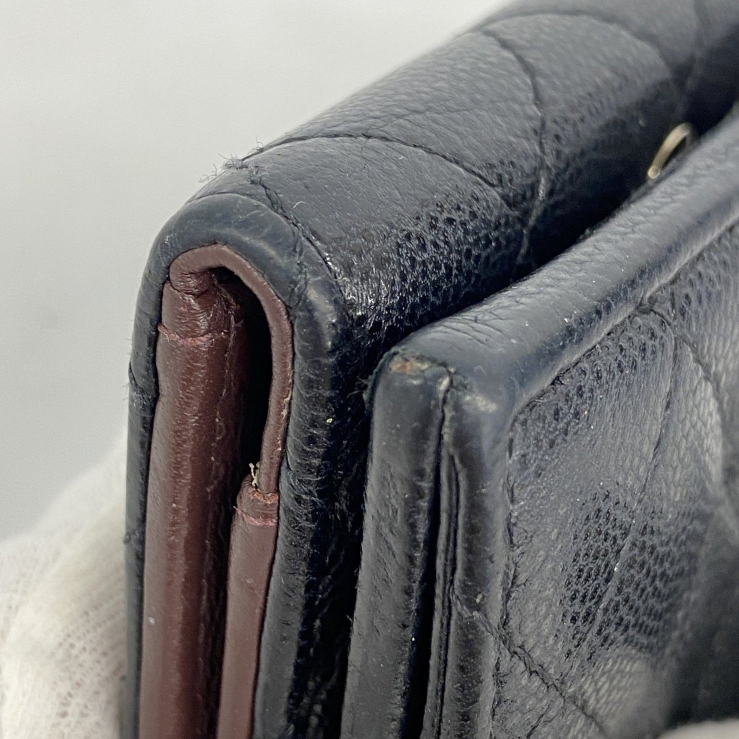 Chanel Matelasse Tri-Fold Wallet In Caviar Leather