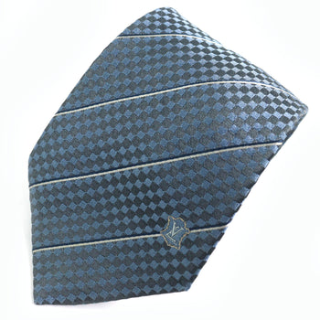Louis Vuitton Cravate Ex M67978 100% Silk Checkered Tie