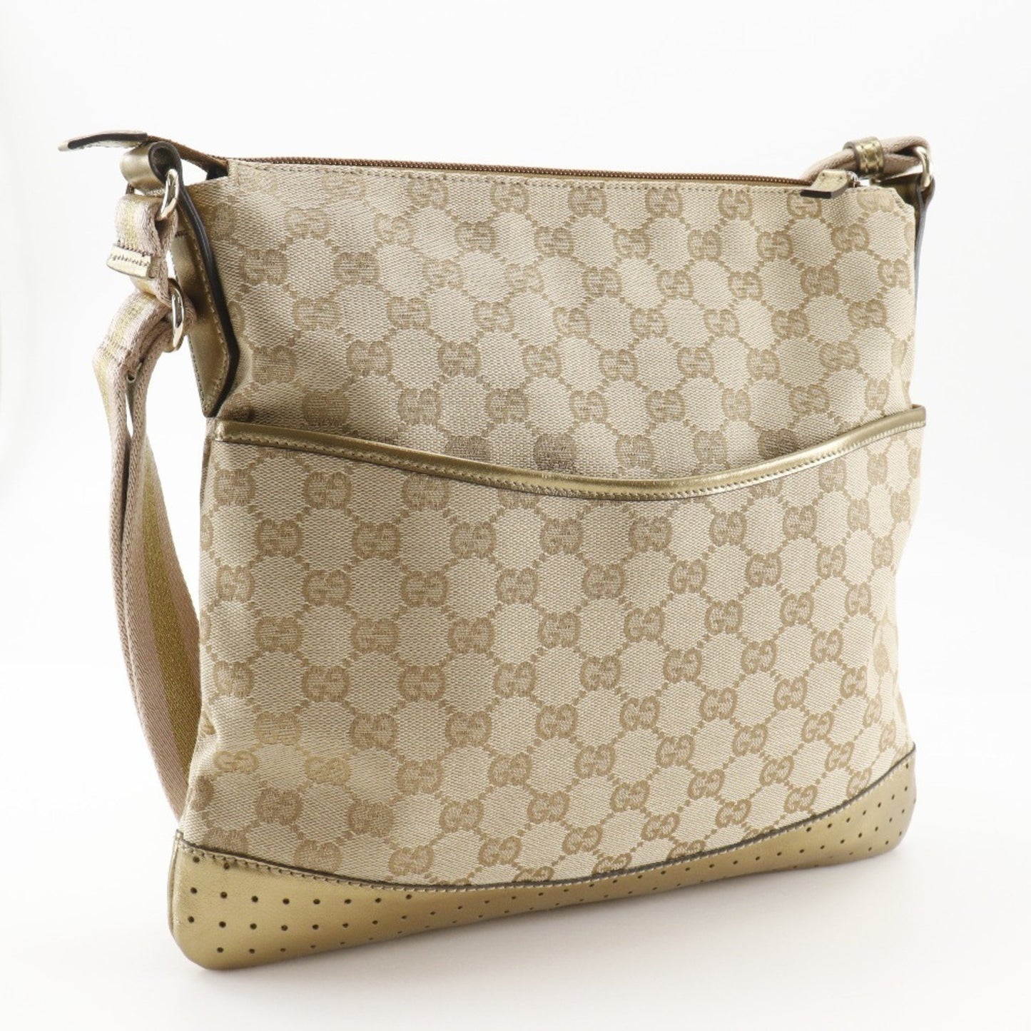 Gucci Shoulder Bag 145857 Gg Canvas Beige A5