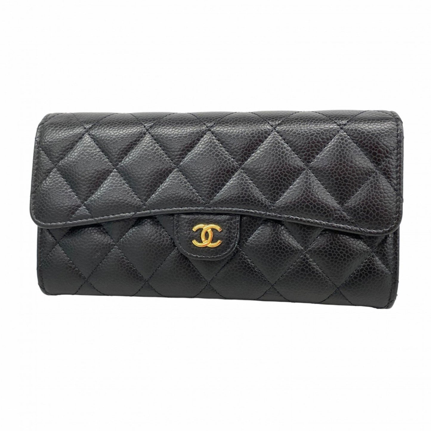Chanel Matelasse Caviar Leather Long Wallet