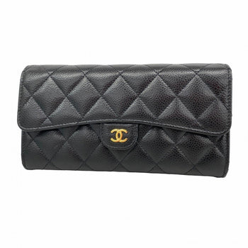 Chanel Matelasse Caviar Leather Long Wallet