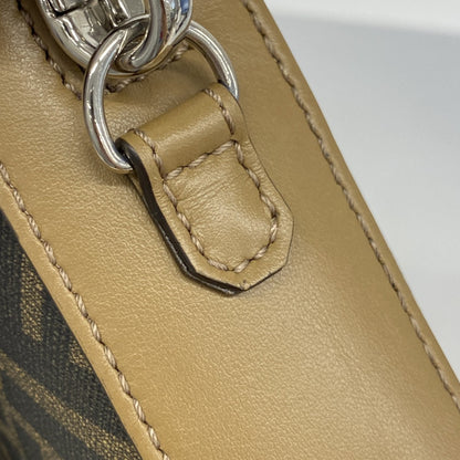 Fendi Zucca Diagonal Shoulder Bag In Brown