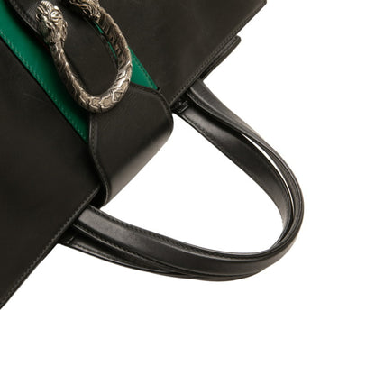 Gucci Sherry Line Dionysus Handbag/Shoulder Bag 2Way 444167 Black Leather