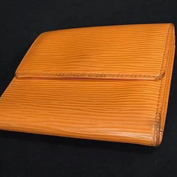 Louis Vuitton Louis Vuitton Bifold Wallet Porte Monnaie Bi-Fold M6348H Mandarin Epi Leather