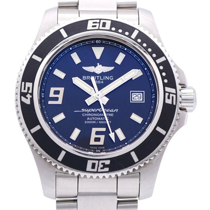 Breitling Superocean 44 A17391 Automatic Watch Stainless Steel Black Dial 0129Breitling