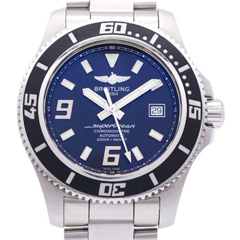 Breitling Superocean 44 A17391 Automatic Watch Stainless Steel Black Dial 0129Breitling