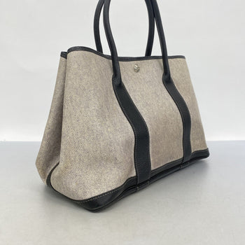 Hermes Herms Garden Mm Toile H Black Tote Bag