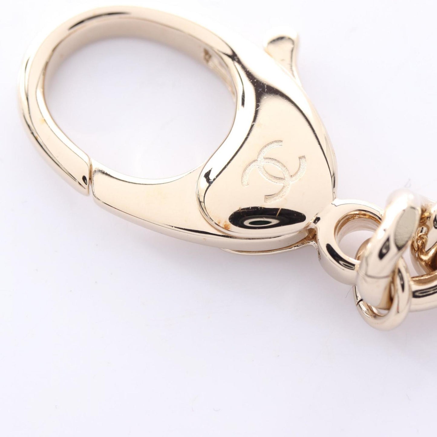 Chanel Coco Mark Perfume Bottle Keychain With Gp Rhinestones