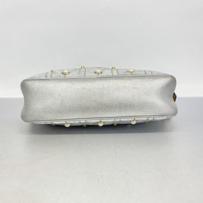 Gucci Gg Marmont Shoulder Bag 447632 Leather Silver