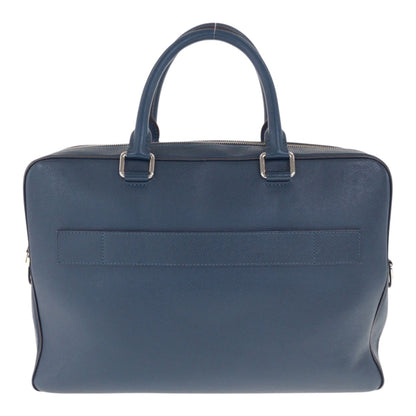Louis Vuitton Taiga Porte-Document Voyage Mm Blue Leather Briefcase With Silver Hardware