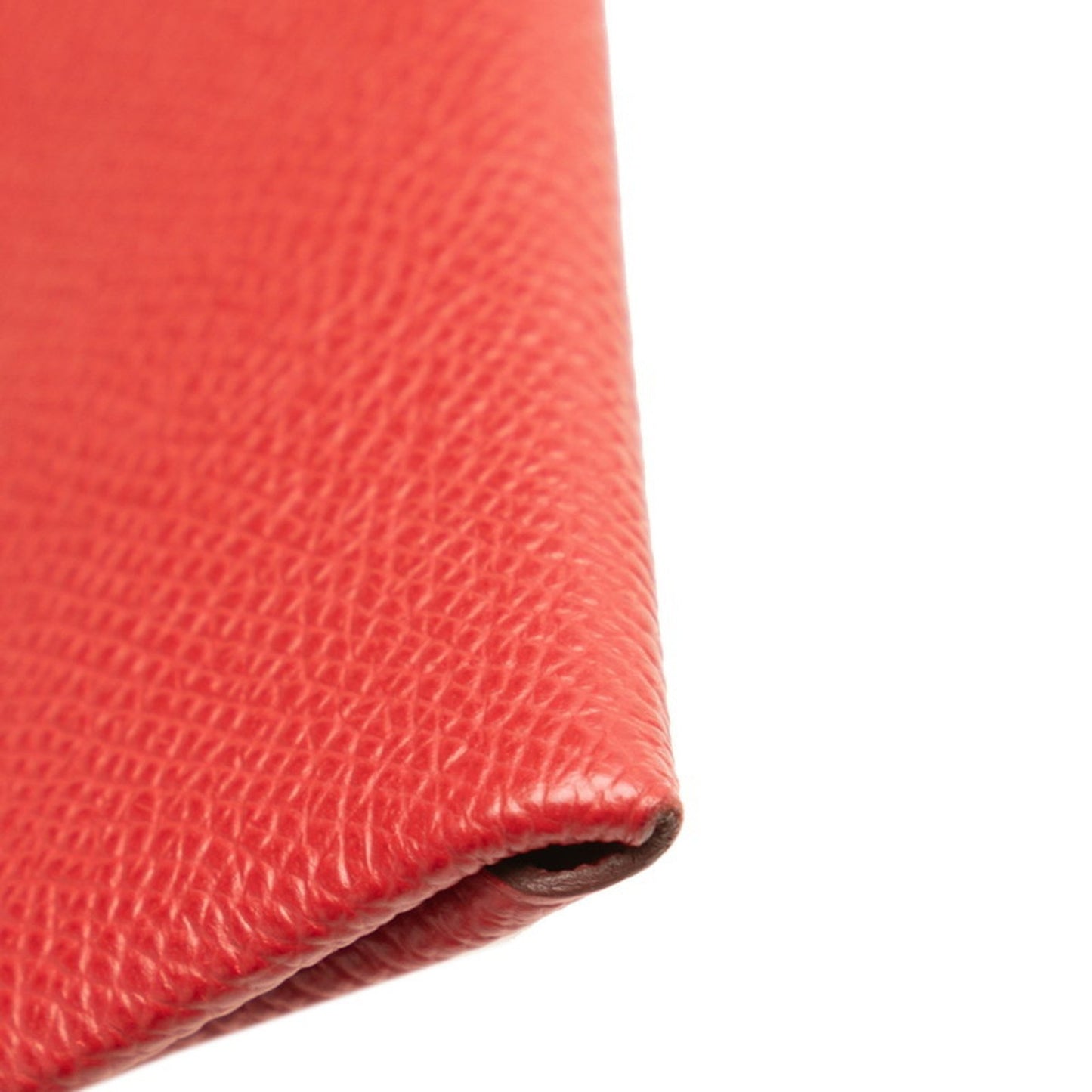 Herms Bastia Wallet/Coin Purse Rouge Kazak Epsom Leather