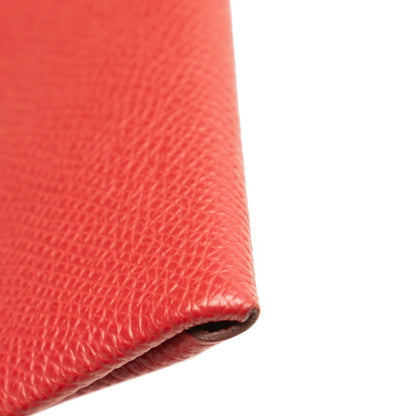 Herms Bastia Wallet/Coin Purse Rouge Kazak Epsom Leather