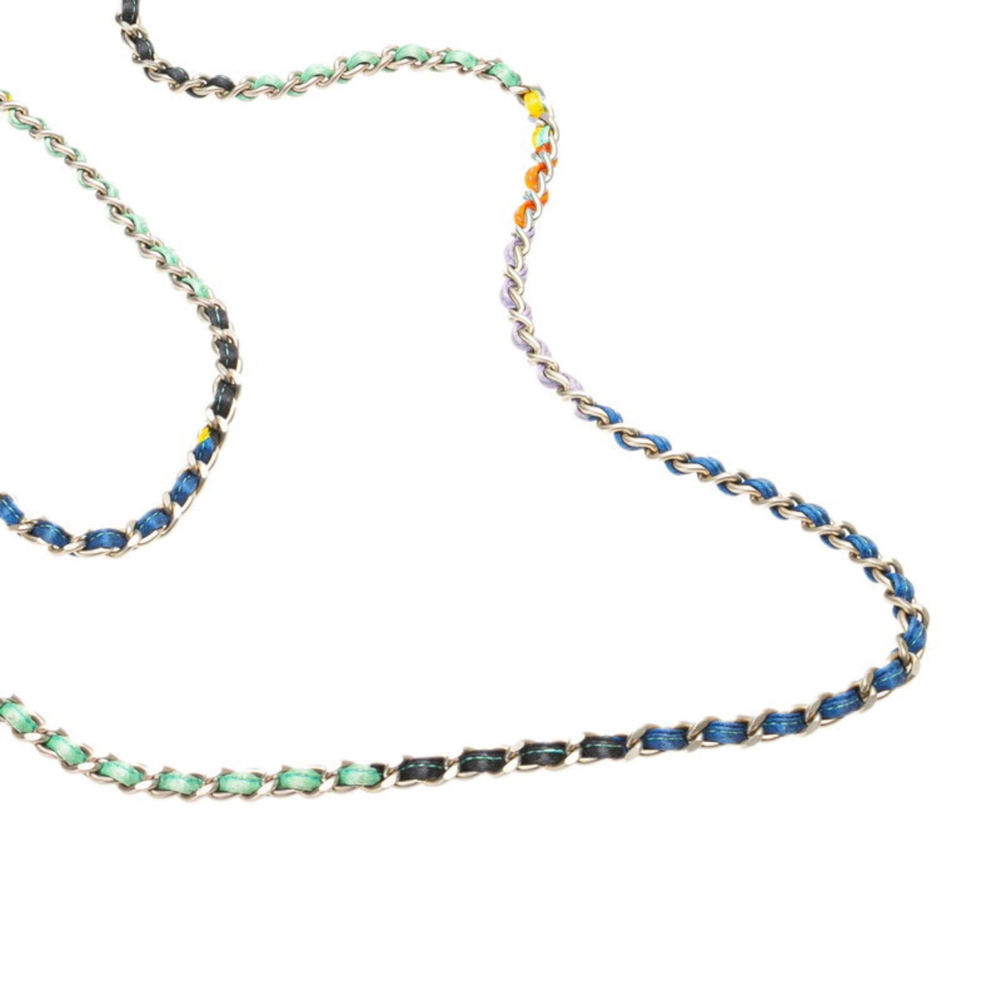 Chanel Coco Mark Print Mini Chain Shoulder Bag In Blue Multicolored Satin