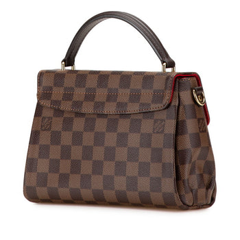 Louis Vuitton Damier Croisette Pm Handbag Shoulder Bag N53000 Brown Pvc Leather