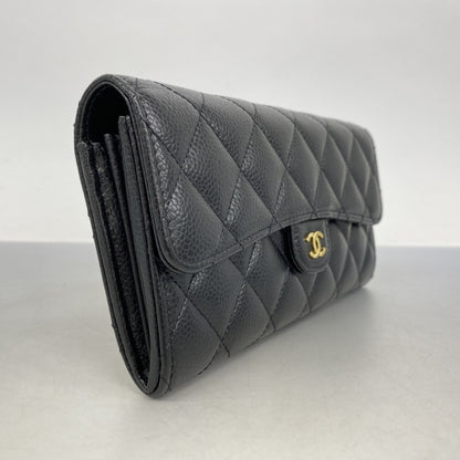 Chanel Matelasse Caviar Leather Long Wallet
