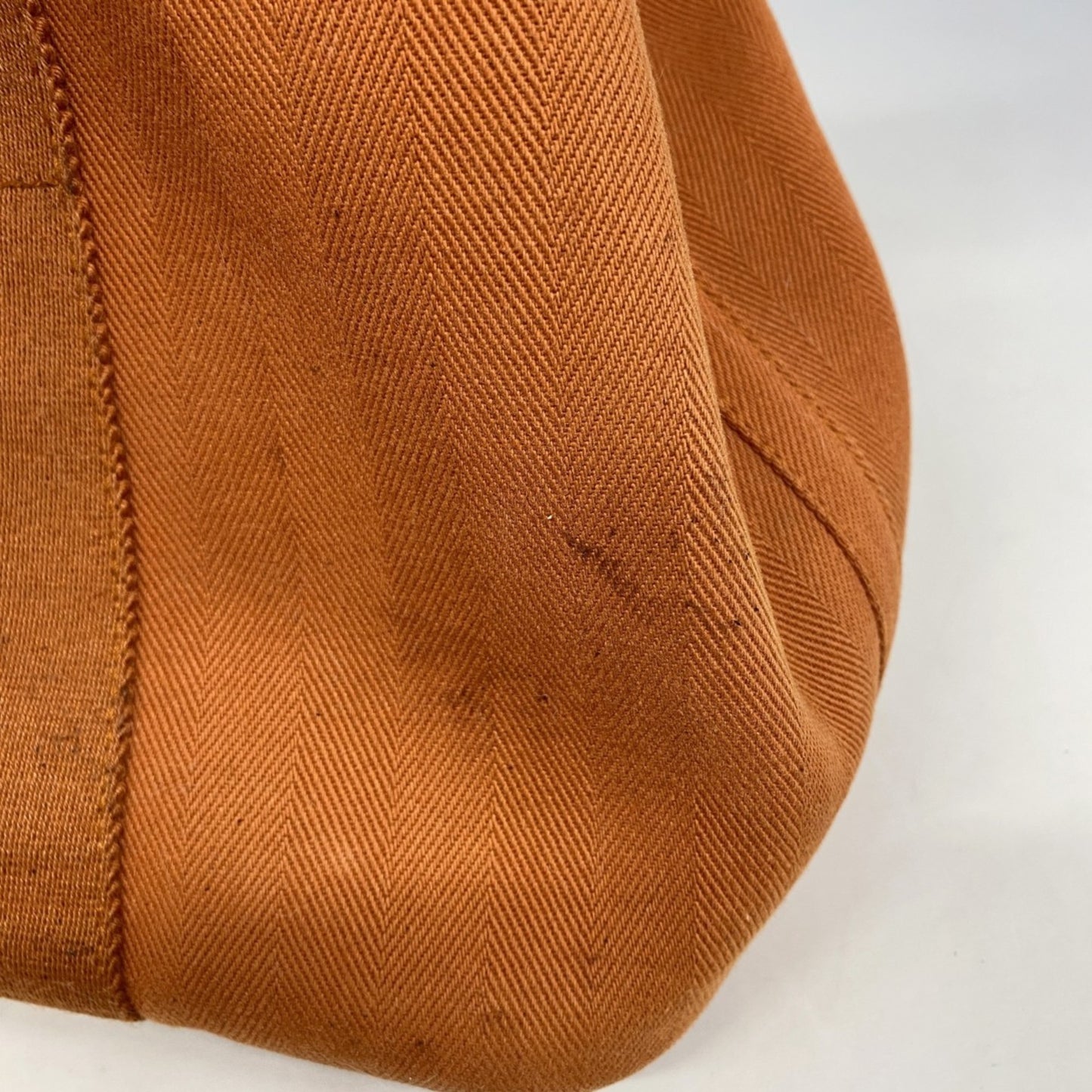 Hermes Herms Valparaiso Pm Tote Bag In Toile Chevron Orange