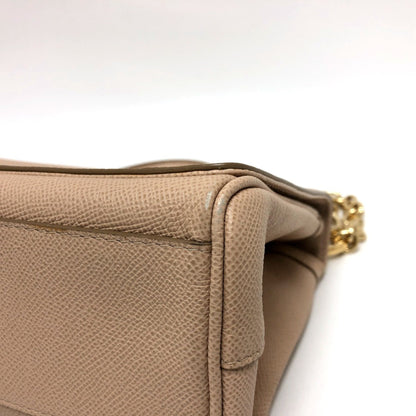 Dolce&Gabbana 2Way Bag Shoulder Bag Beige Goldhardware