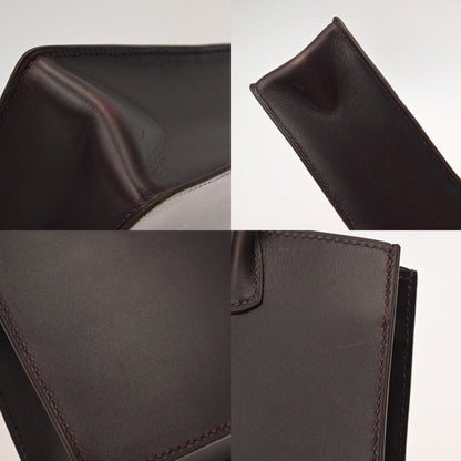 Hermes White Bass Tpm Raisin (F Stamp) (Circa 2002) Women'S Box Calf Scarf Handbag