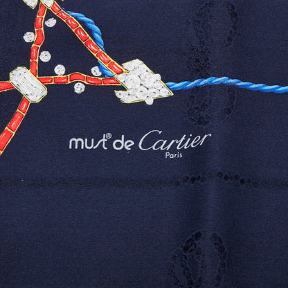 Cartier Must De Jewelry Motif Scarf