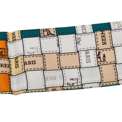 Hermes Herms Twilly Bolduc Au Carre Check Scarf