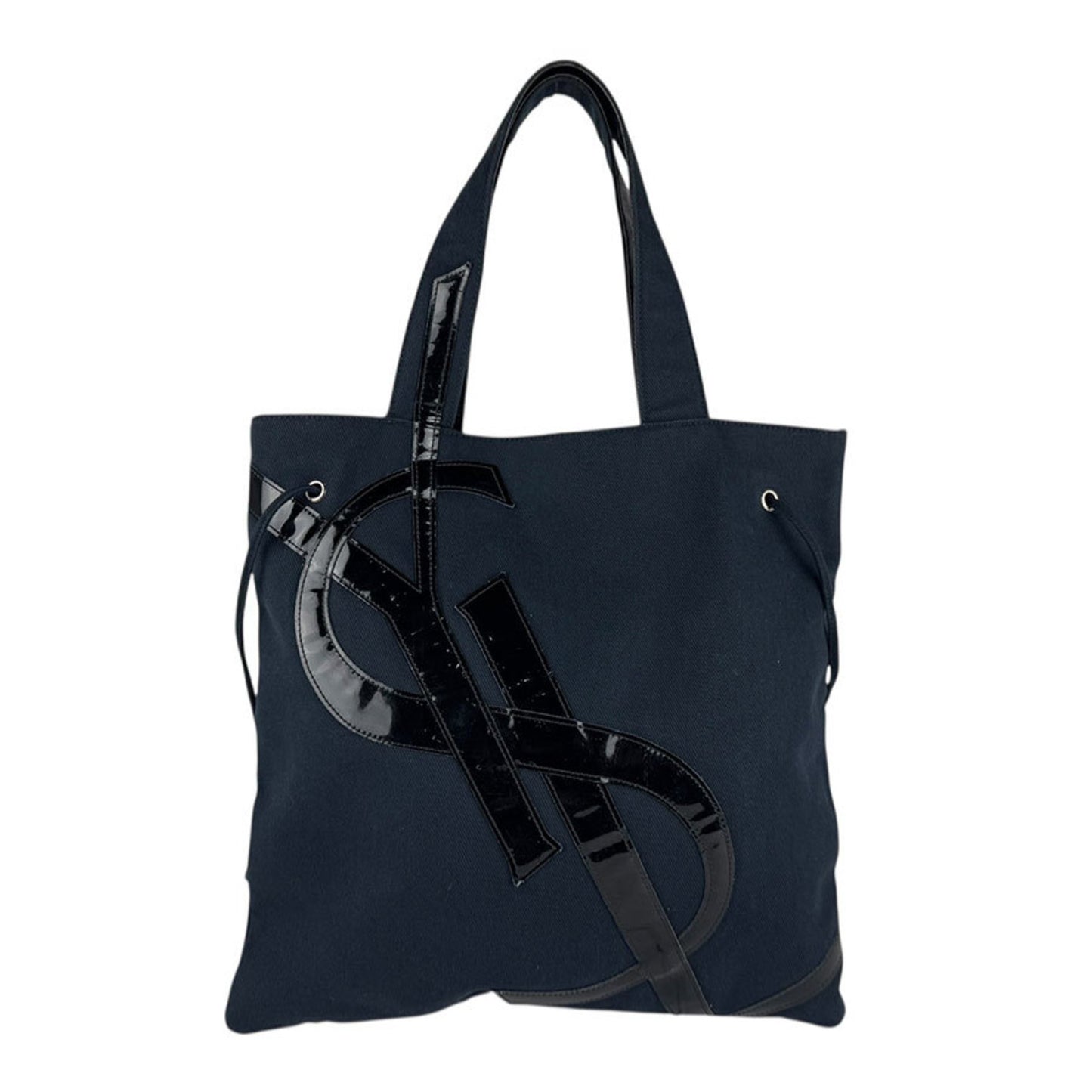 Yves Saint Laurent Kahala Tote Handbag In Canvas And Patent Leather