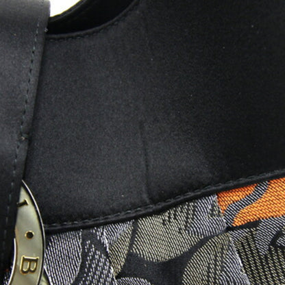 Bvlgari Handbag Chandra Black Multicolor Satin Beads Embroidery