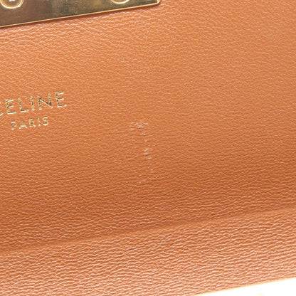 Celine Claude Triomphe Shoulder Bag Coated Canvas Leather