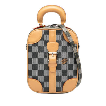 Louis Vuitton Damier Valisette Vertical Handbag/Shoulder Bag 2Way N60273 Gray/Brown Leather