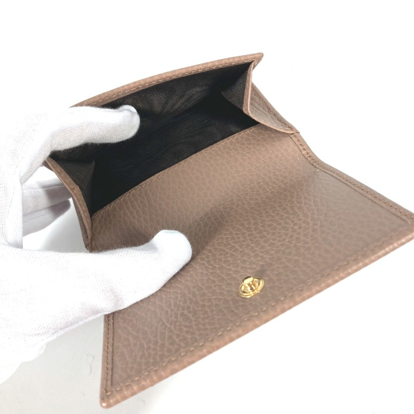Gucci 474746 Compact Wallet Trifold Wallet Beige
