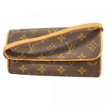 Louis Vuitton Monogram Pochette Twin Pm Shoulder Bag M51854 Brown