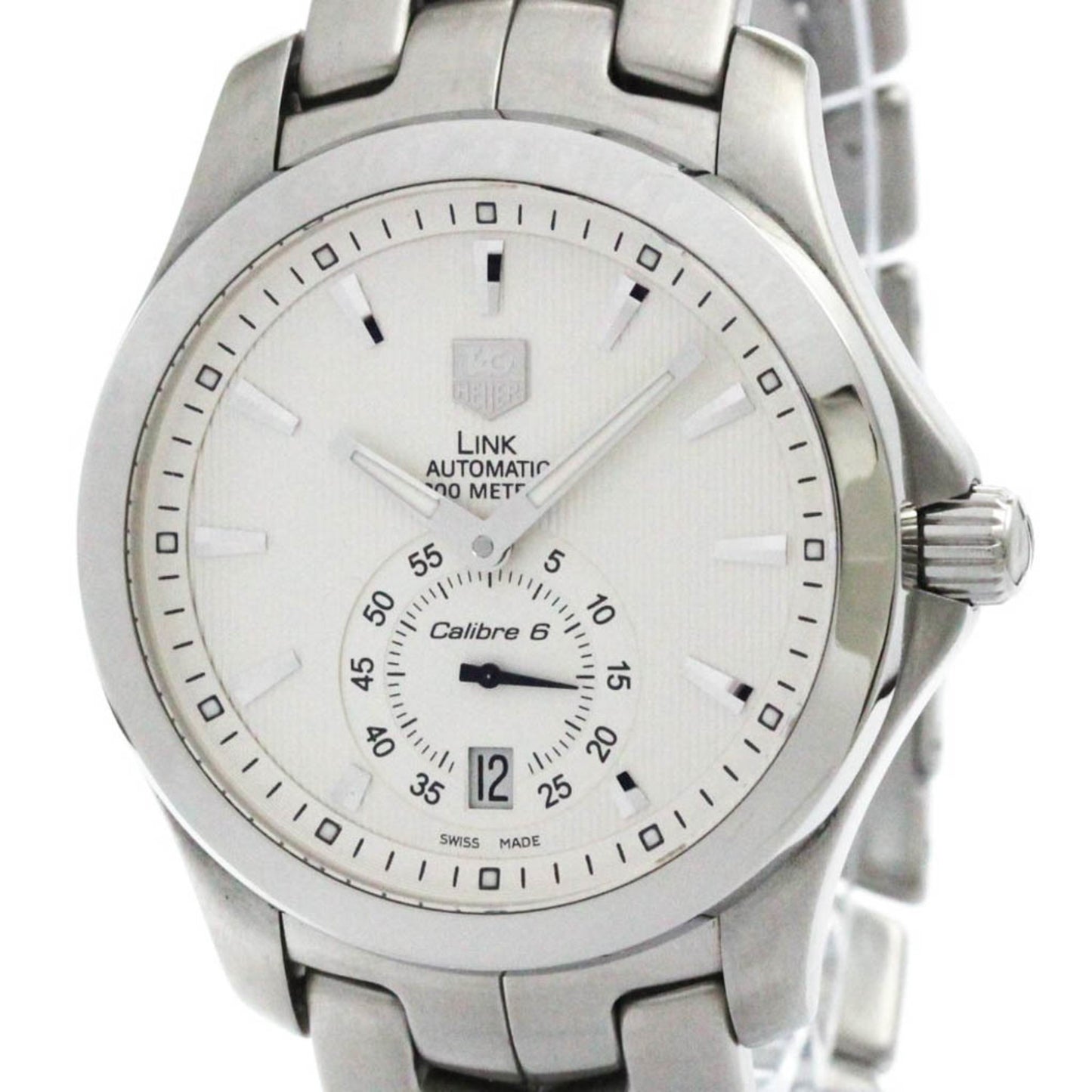Polished Tag Heuer Link Calibre 6 Steel Automatic