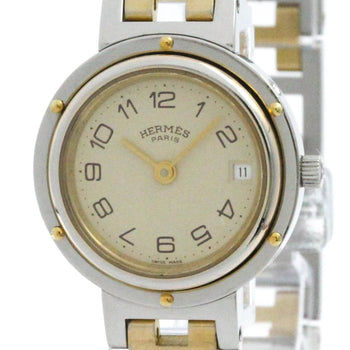 Hermes Clipper Gold Plated Stainless Steel Quartz