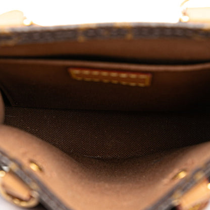 Louis Vuitton Monogram Petite Sac Plat Handbag Shoulder Bag M69442 Brown Pvc Leather