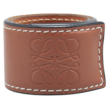 Loewe Anagram Slap Small Bracelet Brown Leather