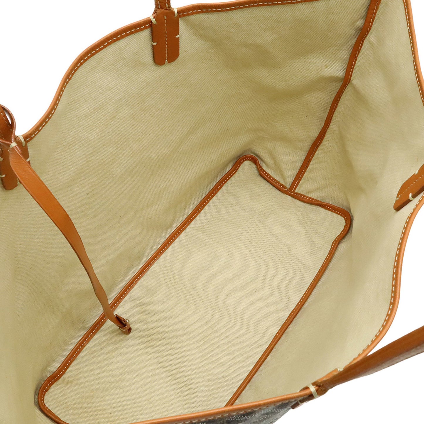 Goyard Saint Louis Pm Tote Bag Shoulder Coated Canvas Leather Black Brown White
