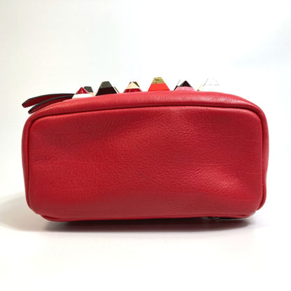 Fendi 8Bz038 Valentine Limited Color Studs Backpack Backpack Red Red