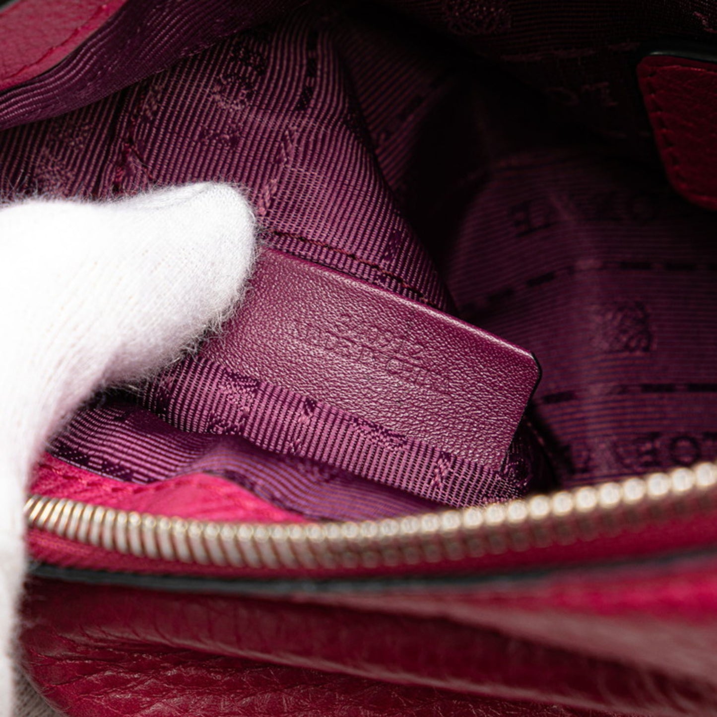 Loewe Heritage Shoulder Bag Pink Leather