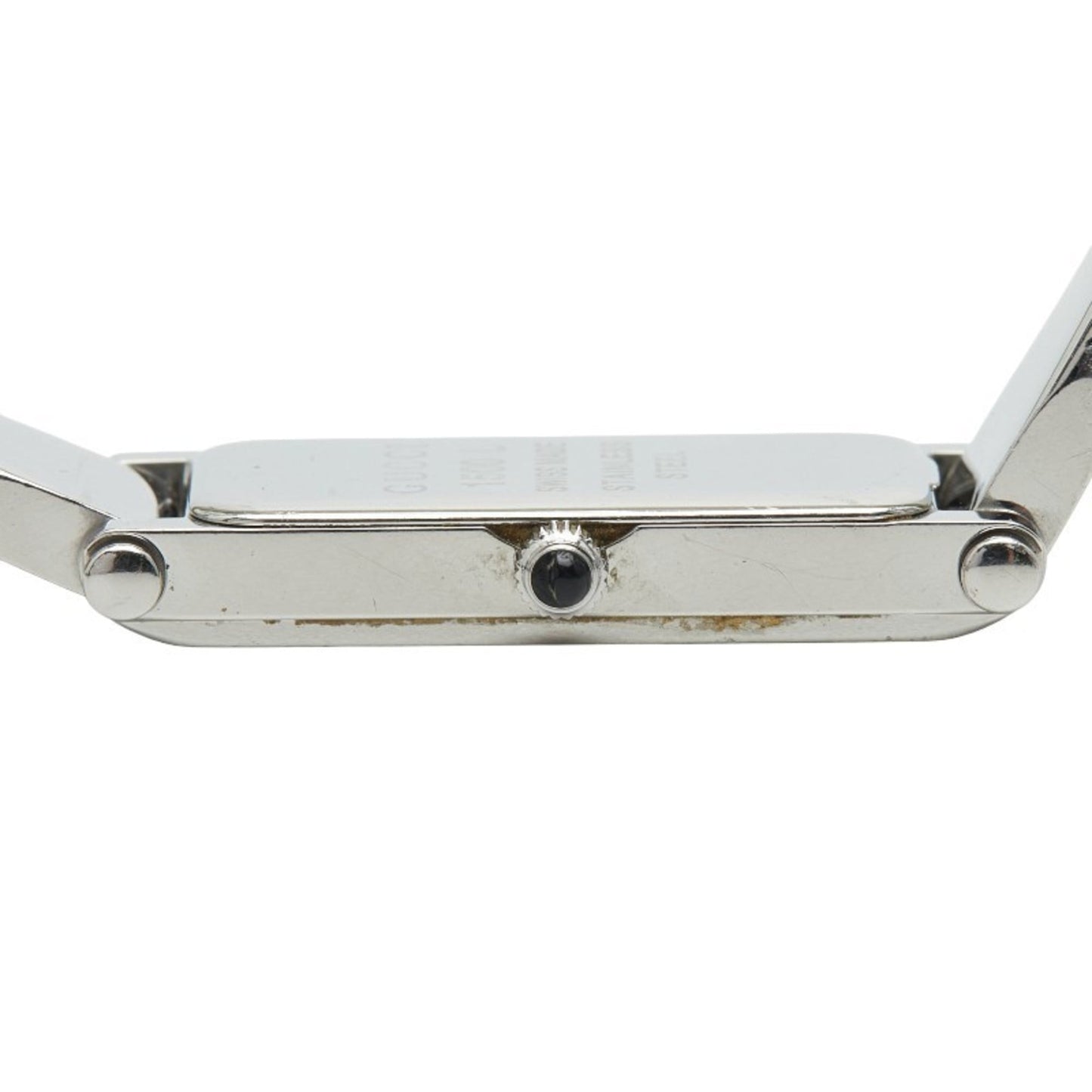 Gucci 1500L Quartz Watch With Black Dial And Stainless Steel