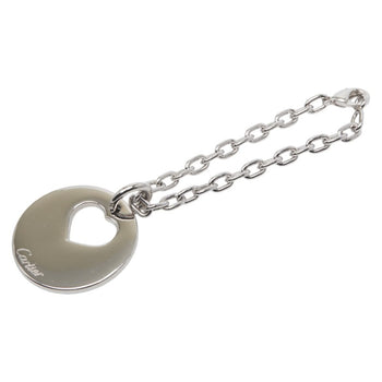 Cartier Logo Heart Motif Charm In Silver Metal