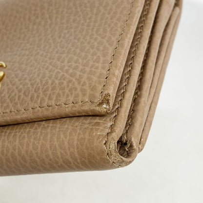 Gucci Gg Marmont Tri-Fold Wallet 474746 Leather Brown