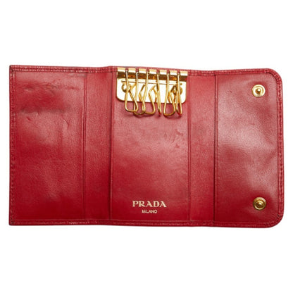 Prada 6-Ring Key Case With Metal Fittings