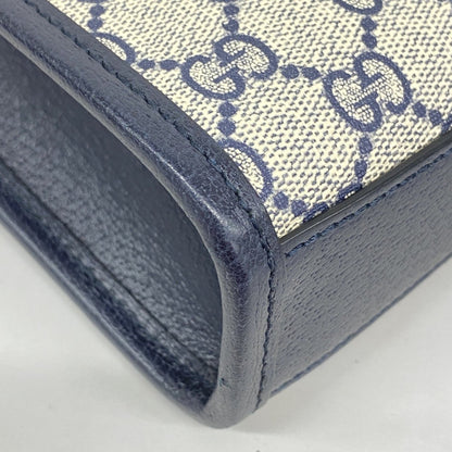 Gucci Gg Supreme Handbag 671623 Navy 2-Way Bag