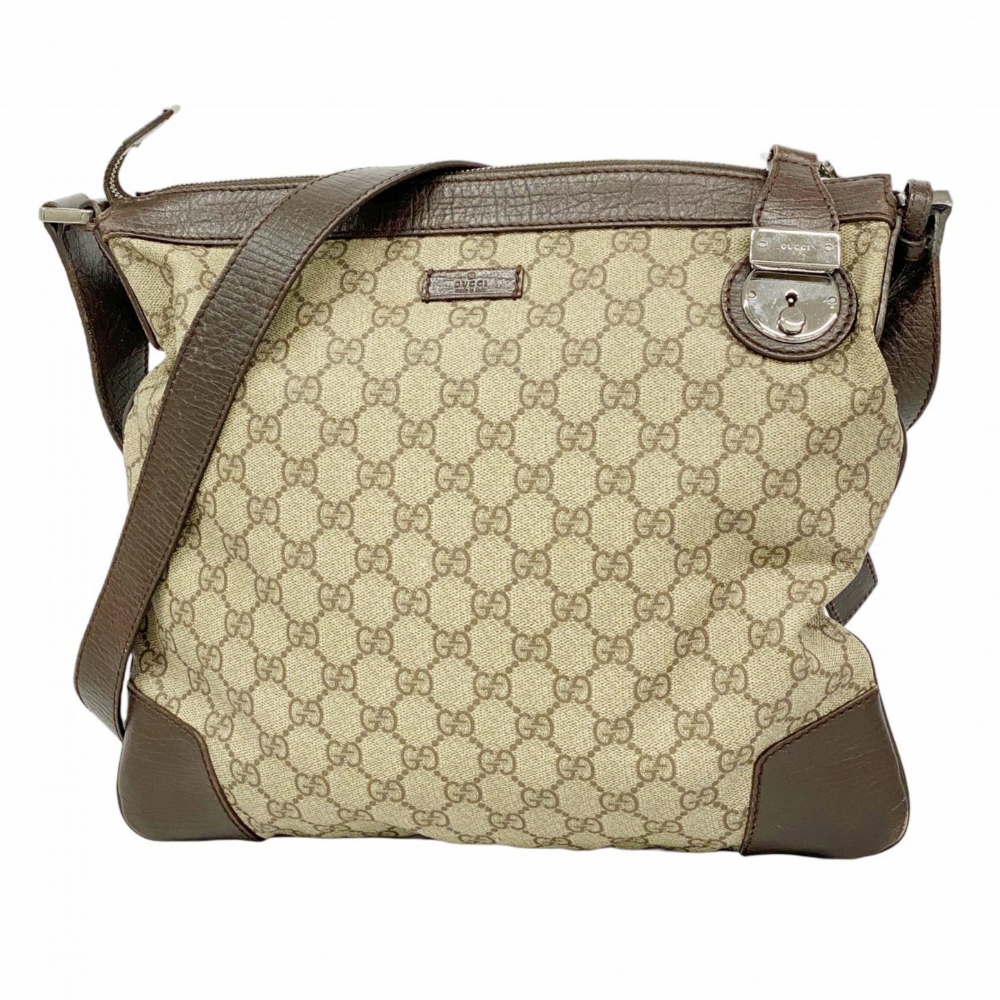 Gucci Gg Supreme Shoulder Bag 148476 Brown