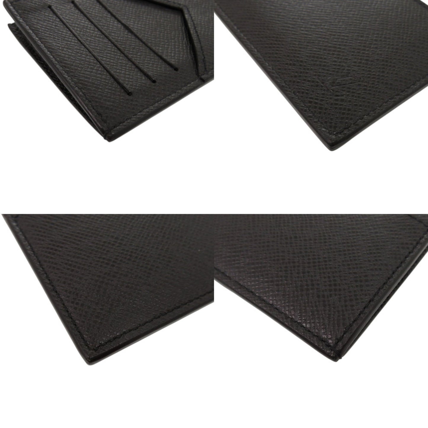 Like New Louis Vuitton Taiga Coin Card Holder In Black